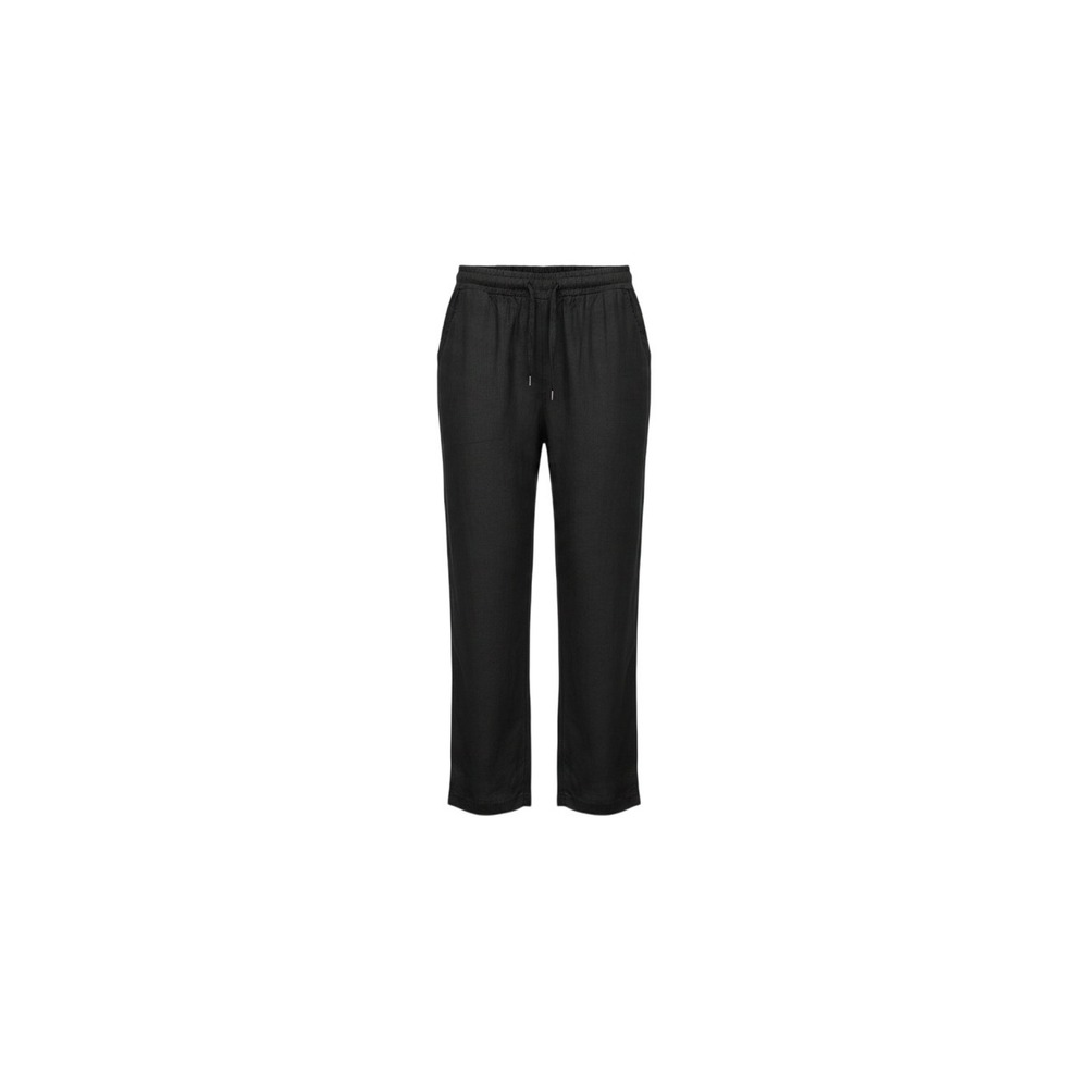 Ellen Tracy Linen Pants Womens L Navy New Drawstring Elastic Waist ECMS73017